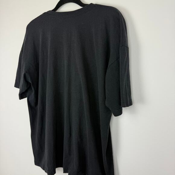 Vintage Unisex Adult Cotton L.A. Embossed Zebra Black T-Shirt One Size Fits All - Picture 5 of 14